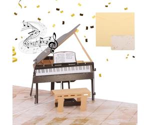 Piano Pop Up Card, 3D Greeting Cards With Envelopes and Tabloid Card，3D Pop up card for All Occasions, Thank you card, Birthdays, Anniversary, Friendship gifts