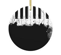 Piano Print Ceramic Christmas Tree Hanging Xmas Decor for Easy Hangings for Home Shops Areas