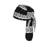 Piano Print Cycling Headwrap Under Helmet Skull Cap Sweat Wicking Quick Dry for Patriotic Event Gift