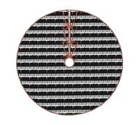 Piano Print Festive Christmas Tree Skirt For Holiday Indoor Outdoo Home Parties Decor