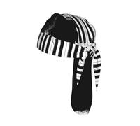 Piano Print Head Scarf Cycling Cap Under Helmet Breathable Quick Dry Tie Back Modern Fit Motorcycle Liner