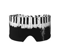Piano Printed Sleeping Blindfold, Padded Ear Warmer Mask, Adjustable Head Wrap, for Deep Relaxation