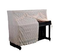 Piano Protective Case for Grand Piano - Lace Ruffle Design - Multicoloured - With Piano Bench Cover - Robust Fabric Case in Various Sizes (Pink, Extra Piano + Single Stool Cover)
