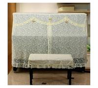 Piano Protective Case for Grand Piano - Lace Ruffle Design - Multicoloured - With Piano Bench Cover - Robust Fabric Case in Various Sizes (Light Yellow, Extra Piano + Single Stool Cover)