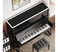 Piano Runner 25 30 40CM PVC Leather Piano Runner Mat, Black Grey Orange Dust & Scratch Piano Top Cover With Non-Slip Backing, Customizable Size For Most Upright Pianos(Style-1,25x180cm)