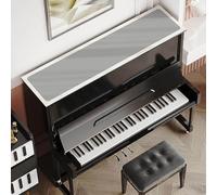 Piano Runner 25 30 40CM PVC Leather Piano Runner Mat, Black Grey Orange Dust & Scratch Piano Top Cover With Non-Slip Backing, Customizable Size For Most Upright Pianos(Style-3,25x180cm)