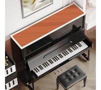 Piano Runner 25 30 40CM PVC Leather Piano Runner Mat, Black Grey Orange Dust & Scratch Piano Top Cover With Non-Slip Backing, Customizable Size For Most Upright Pianos(Style-4,25x190cm)