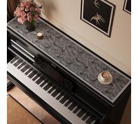 Piano Runner 25 30CM PVC Leather Piano Runner Mat, Water Proof & Scratchpright Pianos Top Pad With Non-Slip Backing, Customizable Size Upright Pianos Protection Mat(Style-2,30x380cm)