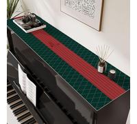 Piano Runner Heat-insulating Piano Anti-slip Mat For Most Upright Pianos, Water Proof PVC Leather Piano Runner Mat, Customizable Size Piano Top Cover For Versatile Scenarios(Style-2,25x210cm)