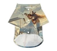 Piano Sea Hawaii Shirt Print Dog Clothes T-Shirt Beach for Puppy Cat XL