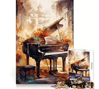 Piano Serene Sonata 1000 Piece Jigsaw Puzzle for Adults Smart Reason Toy Home Enjoy Sharp Edge Santa Wish Item (50x75cm)