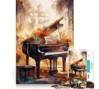 Piano Serene Sonata Jigsaw Puzzle 1000 Piece for Teenagers Brain Workout Toy Serene Time Art Assembly Seasonal Gift (38x26cm)