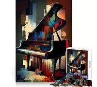 Piano Serene Sonata Jigsaw Puzzles for Adults1000 Pieces Clear Logic Toy Leisure Time Perfect Cut Creative Gift (38x52cm)