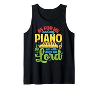 Piano Serve The Lord Christian Piano Player Pianist Keyboard Tank Top