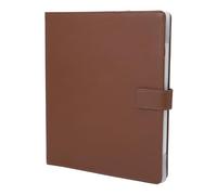 Piano Sheet Music Binder, 3 Ring Organizer with Page Numbers for Band, Orchestra, Choir, A4 PU Leather Binder for Students (Brown)