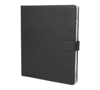 Piano Sheet Music Binder, 3 Ring Organizer with Page Numbers for Band, Orchestra, Choir, A4 PU Leather Binder for Students (Black)