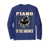 Piano Solves Every Problem in Life Including Hard Questions Long Sleeve T-Shirt
