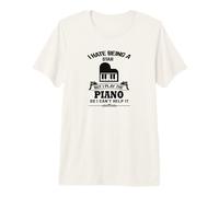 Piano Star Energy with a Reluctant Spotlight Vibe Premium T-Shirt