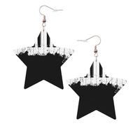 Piano Statement Earrings for Women, Star Drop Earrings, Elegant Dangle Jewelry for Formal Gatherings