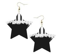 Piano Statement Earrings for Women, Star Drop Earrings, Elegant Dangle Jewelry for Formal Gatherings