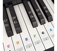 Piano Sticker,Keyboard Stickers Transparent Removable Multicolor Stickers for 37 49 54 61 88 Keys Electronic Keyboard