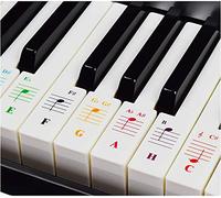 Piano Stickers for 49/61/76/88 Key Keyboards - Transparent and Removable