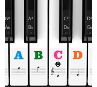 Piano Stickers for Keys, Eison Colorful Piano Keyboard Stickers for 88/61/54/49 Full Set Stickers for White and Black Keys Removable, Leaves No Residue, Multi-Color