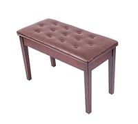 Piano Stool Comfortable Duet Bench With Music Storage Soft Cushion Pu Leather Padded For Home Use Teaching zwart (Bruin One Size)