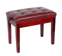 Piano stool, height-adjustable piano bench made of solid wood, book box with storage space, suitable for children, teenagers, adults and seniors of different ages (brown)