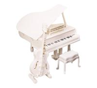 Piano Stool Toy - Miniature Instrument Model | PP Piano Model Toy Accessories, Realistic Musical House Decoration For Children's Day Birthday Display Cabinet Kids Hands-on Learning Skill Tool