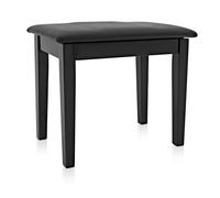 gear4music Piano Stool with Storage, Black