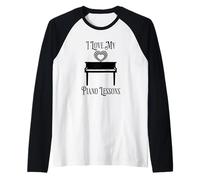 Piano Student Love Lessons Funny New Piano Training Pianist Raglan Baseball Tee
