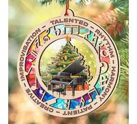 Piano Suncatcher Ornament - Christmas Tree Decor - Gifts for Piano Lovers