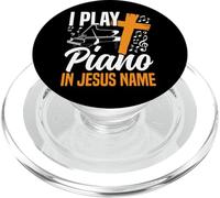 Piano Teacher Pianist Cross Jesus Christian Faith I Play PopSockets PopGrip for MagSafe