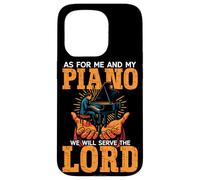 Piano Teacher Pianist Faith Christian Cross As For Me And My Case for iPhone 15 Pro