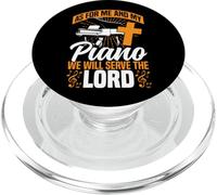 Piano Teacher Pianist Faith Christian Cross As For Me And My PopSockets PopGrip for MagSafe