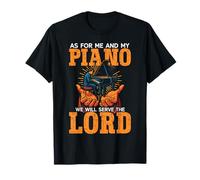 Piano Teacher Pianist Faith Christian Cross As For Me And My T-Shirt