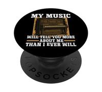 Piano Teacher Pianist My Music Will Tell You More About Me PopSockets Adhesive PopGrip