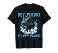 Piano Teacher Pianist My Piano Is My Happy Place T-Shirt