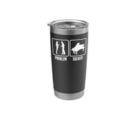 Piano Teacher Pianist Problem Solved Stainless Steel Insulated Tumbler