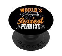 Piano Teacher Pianist World's Sexiest Pianist PopSockets Adhesive PopGrip