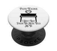 Piano Teacher Pun Rest Music for Pianists Music Teachers PopSockets Adhesive PopGrip