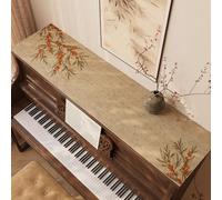 Piano Top Runner Mat for Most Upright Pianos, Dust & Scratch Protection Piano Protector Dust-Proof Covers, Customizable PVC Leather Piano Runner Mat(Style-4,14x40in)