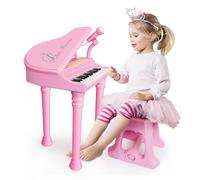 Piano Toy Keyboard for 2+ Years Old Girls Birthday Gift Children's Music Toy Instrument with Microphone