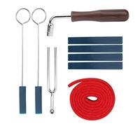 Piano Tuning Kit - Professional Piano Tuning Key, Tuning Hammer & Temperament Strip, Durable Stainless Steel & Wooden Handles, for Beginners & Experts, Versatile Piano Tuner Accessories