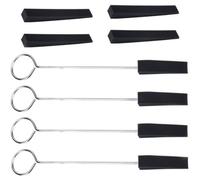 Piano Tuning Mute Kit with Triangular Rubber Mutes and Fixing Tool, 8Pcs Black Piano Tuning Accessories for Upright Piano String Isolation, Pitch Adjustment, Maintenance and Repair