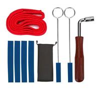 Piano Tuning Set, Professional Portable Lever Jujube Piano Tuning Tuner Mute Kit Includes Tuning Hammer Long Mutes Temperament Strip Short Mute with Handle