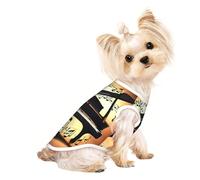 Piano Violin and Music Notes Print Dog Lightweight Shirt,Summer Cool Breathable Dog t Shirts,Pet Sleeveless Stretchy Clothes
