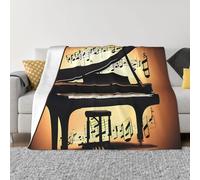 Piano Violin and Music Notes Throw Blankets Flannel Blanket Warm Cozy Bed Blanket Lightweight Soft Blankets for Couch Sofa Bed Chair Home Decor 40"X30"