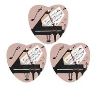 Piano Violin Music Notes Car Air Freshener, 3 Pcs Love form Hanging Air Freshener Cards, Long Lasting Fragrance Scented Cards for Car, Home, Office White-style